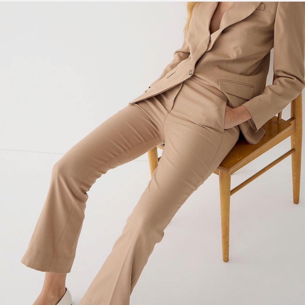 J. Crew Willa cropped flare pant in Italian city wool blend